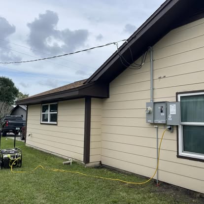 Electrical service upgrade with generator