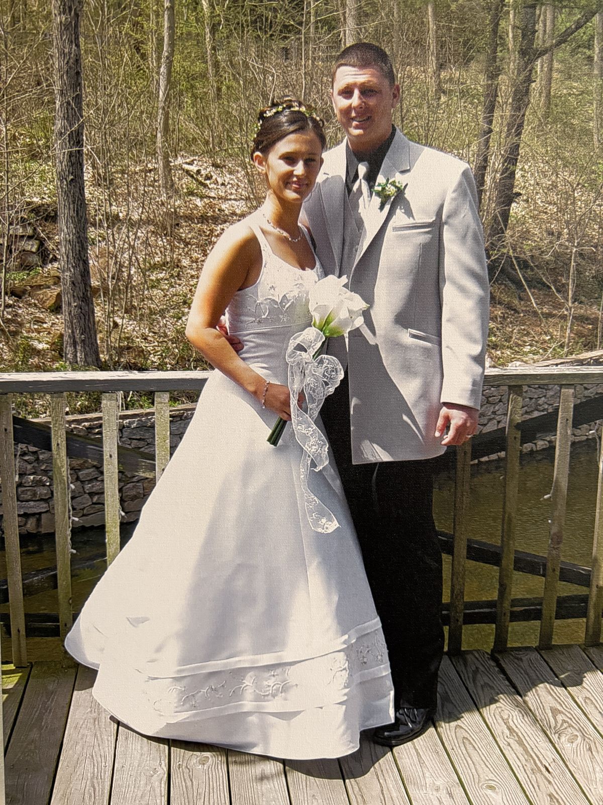 Mike and Nicole Blondin on their wedding day